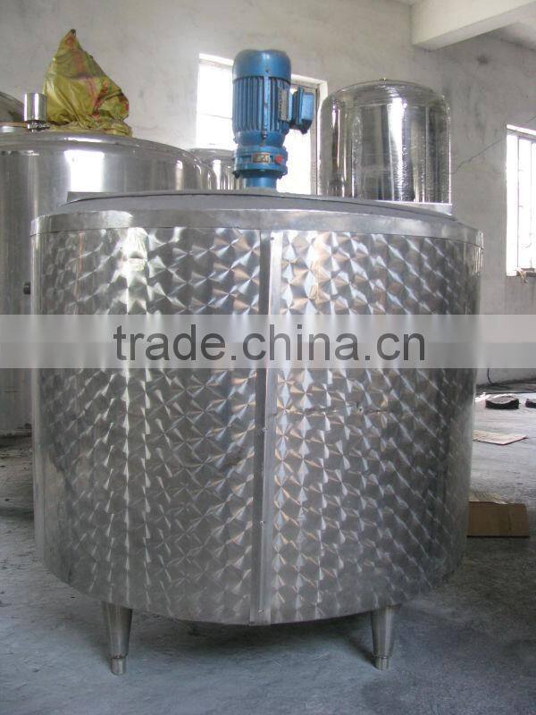 Stainless steel mixing vat