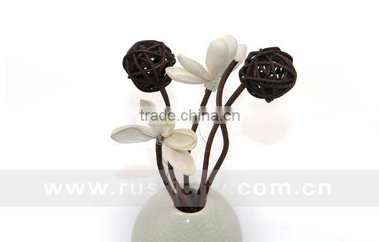 Reed sticks with sola flower bottle fragrance diffuser