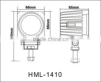 10W LED Work Light for truck,offroad and heavy-duty equipment