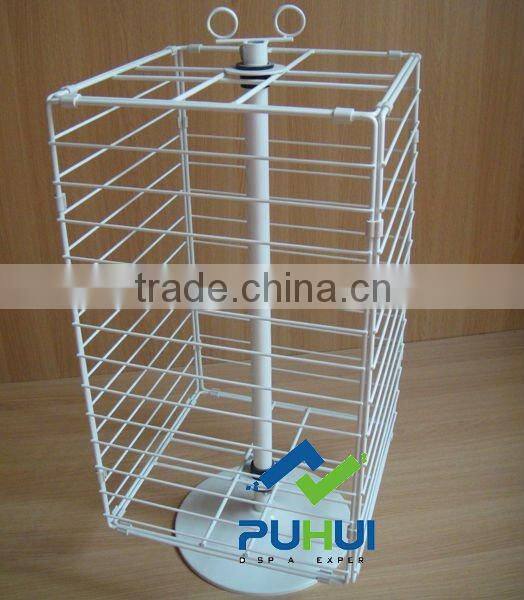 four sides rotating metal counter wire rack with trade assurance
