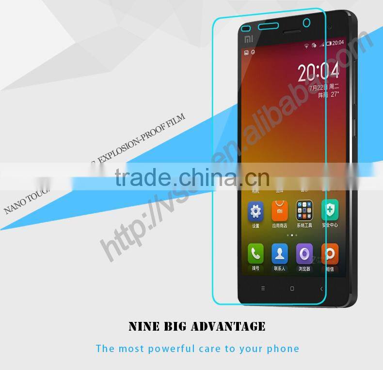 cellphone screen protector factory premium tempered glass for red mi 2