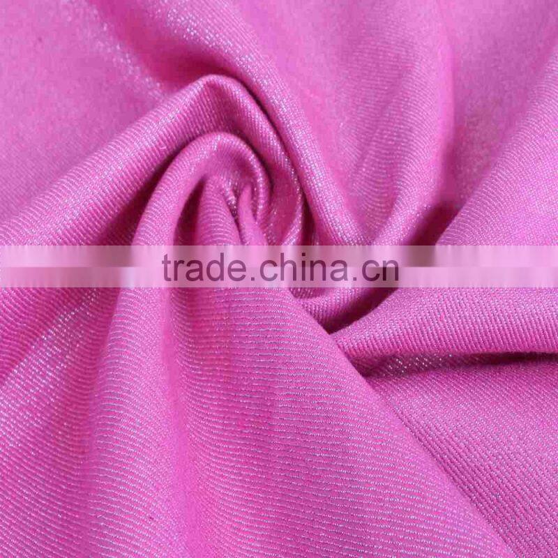 Silver silk mixed denim fabric fashion jean for jean trousers luggage bag denim jean