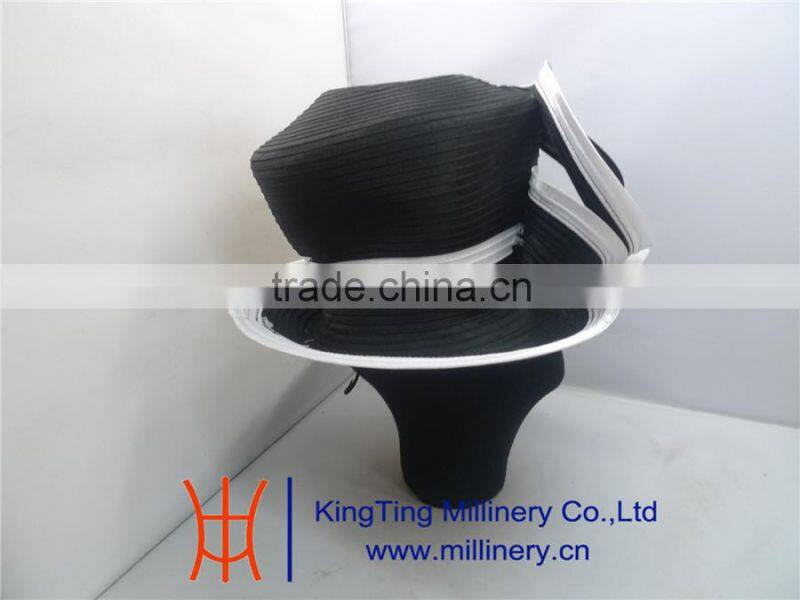 Ladies Formal Church Hats Wholesale Stylish Satin Ribbon Hats For Party BM-5070