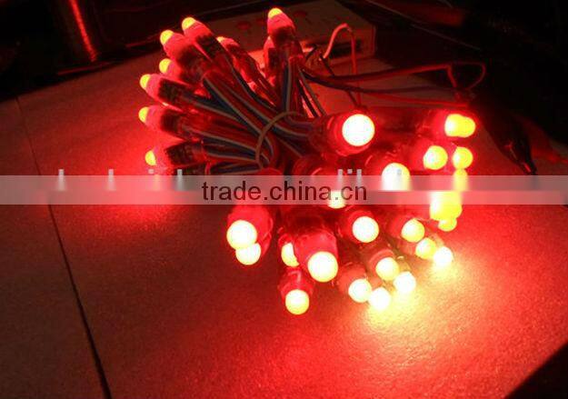 50pcs string 12mm WS2801 digital led pixel module IP66 DC5V input 0.3W full 24 bit color