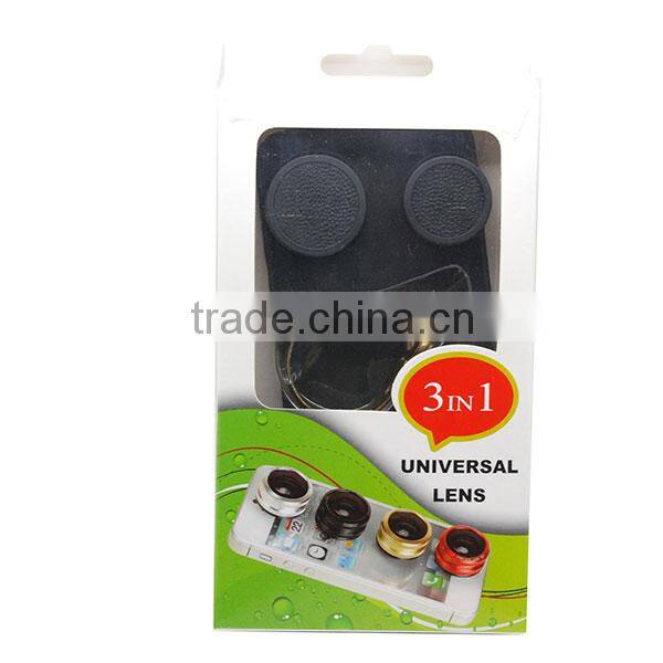 Pipe Clip Lens Universal 3 in1 telephone Camera Lens for iphone Samsung HTC Nokia Blackberry