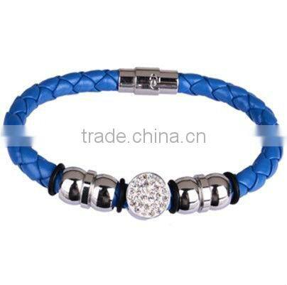 metal stainless steel clasp for men leather bracelet with braid braceler&bangles for beads bracelet