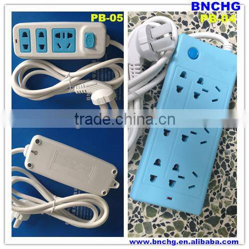 High Quality 5-Way outlet power strip Spike Protector Power Extension Block Strip 3m Cable