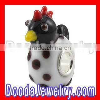 2013 fashion trend 925 silver core lampwork glass Jewelry beads wholesale
