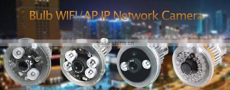 bulb ip camera with 940nm LED, IP Camera, Real bulb Camera Support Onvif, Motion detection, SD Card, Audio,E-mail alarm