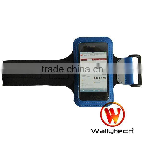 Wallytech New Elastic Rubber Sports Running Armband Cover Case For iPhone 4S 4 4G 3G 3GS