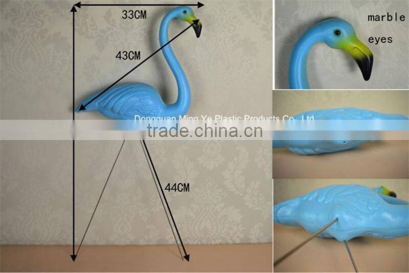 Plastic Blue flamingo Figurine Garden Ornaments garden yard lawn art ornament wedding ceremony decoration with 31" height