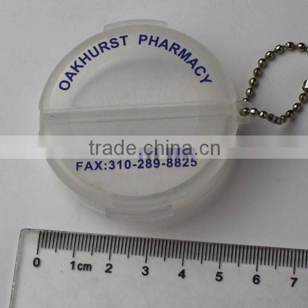 Small 2 Compartment Pill Cases with Keyring