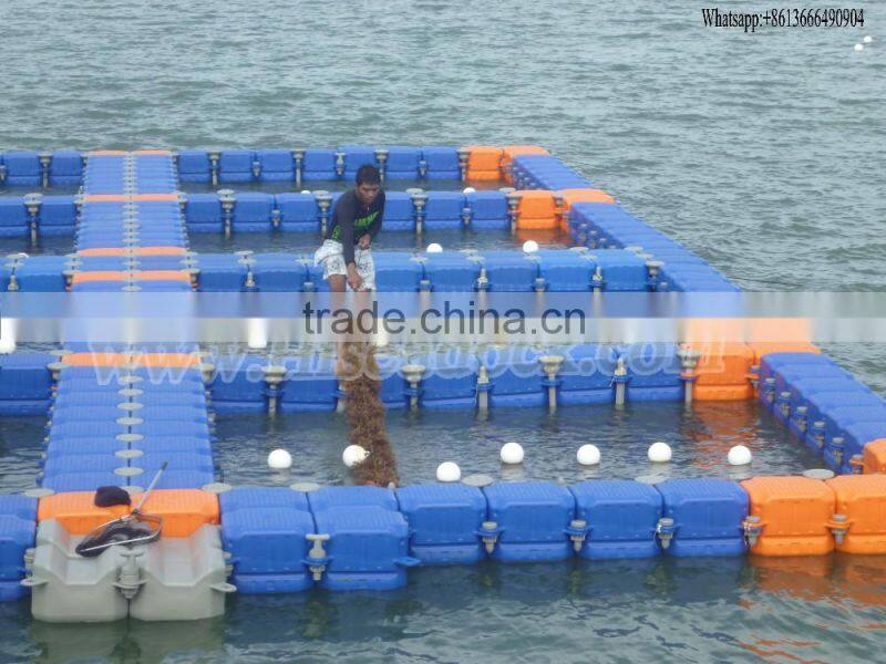 Floating fishing pontoon