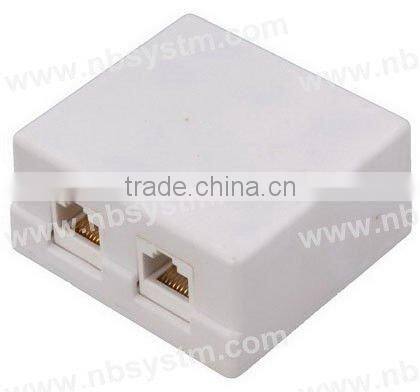 2 ports Surface Box with 2pcs RJ45 keystone jack or without