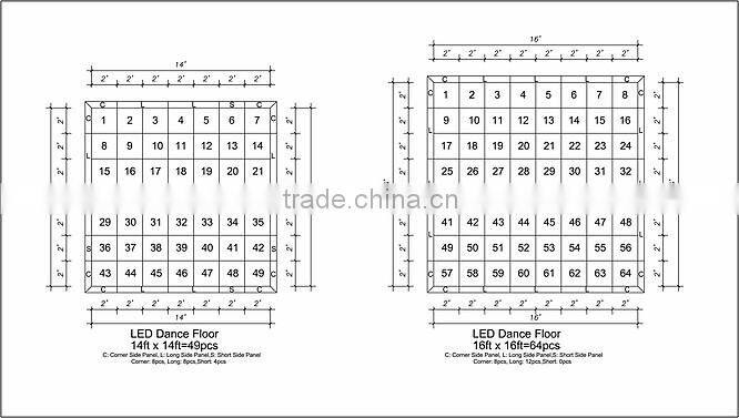 2016 good market dj stage stand light floor led crystal magic ball light dance floor, ceiling or