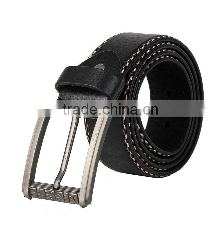 Drop Shipping Mens Fish Scale Stripe Fake Leather Waist Belts