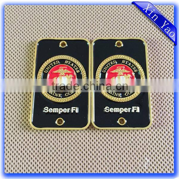 Factory stamping aluminum cheap enamel black dog tag