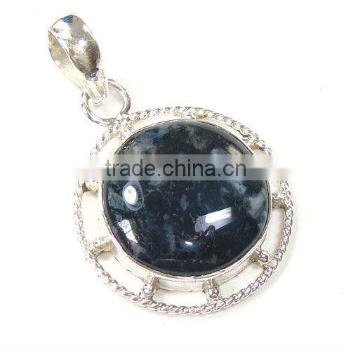 925 stamped sterling silver tibetan turquoise semi precious gemstone pendant