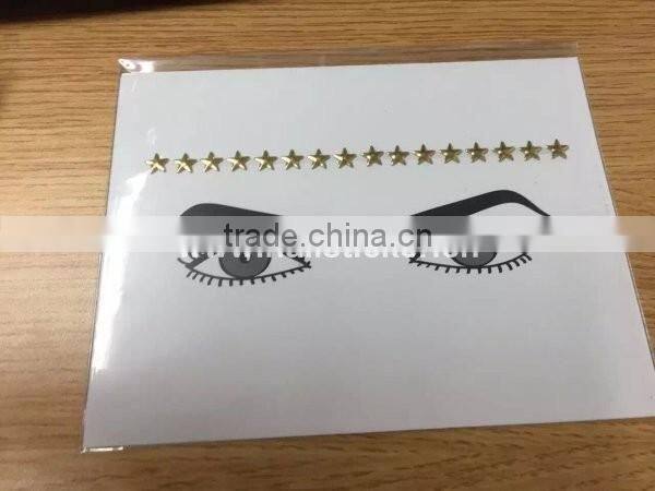 Custom sparkling temporary crystal makeup jewels self-adhesive face jewels on sticker manufacturer