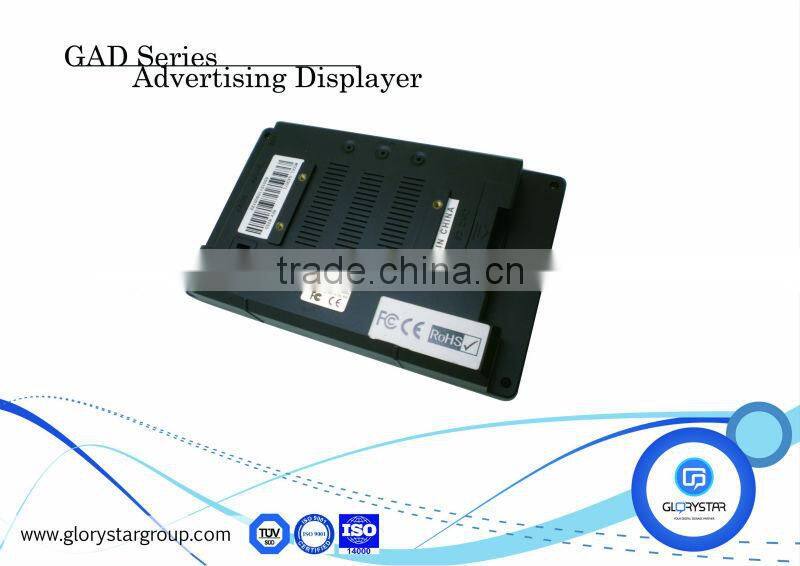 7" interactive advertising monitor with touch screen advertising