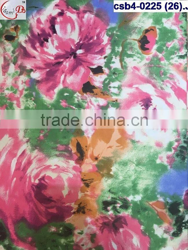 csb4-0225 (22-27) March purchasing Africa Flower print wax with embroidered jacquard style fashion wax fabric guangzhou wholesa