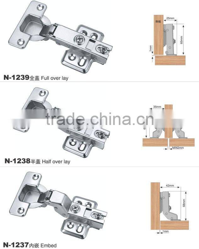 35mm cup self closing hinge/damper hinge for furniture cabinet kitchen door(N123)
