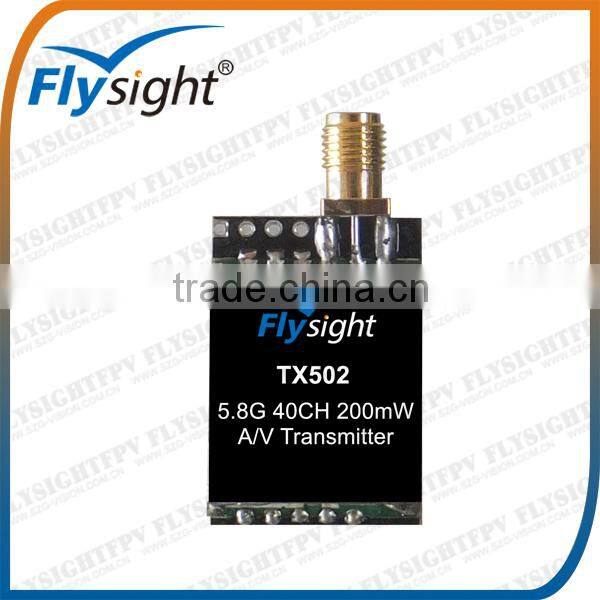 G2399 flysight TX502 5.8ghz 200mW 40 ch 6g wireless fpv av mini light transmitter /w raceband for racing drone