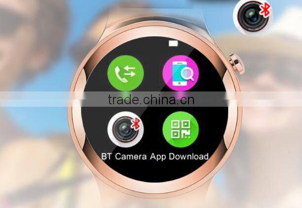 Smart Watch T3Swith Genuine Leather, phone Sync whatsApp, skype, MSN, wechat,SMS etc. between watch and Android/IOS phone