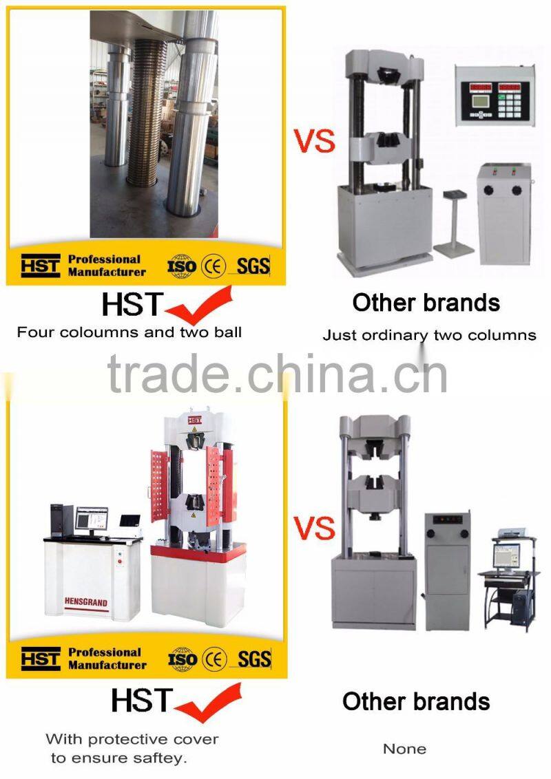 WE-600D 600kn 60 ton Digital display Hydraulic universal steel tensile test machine