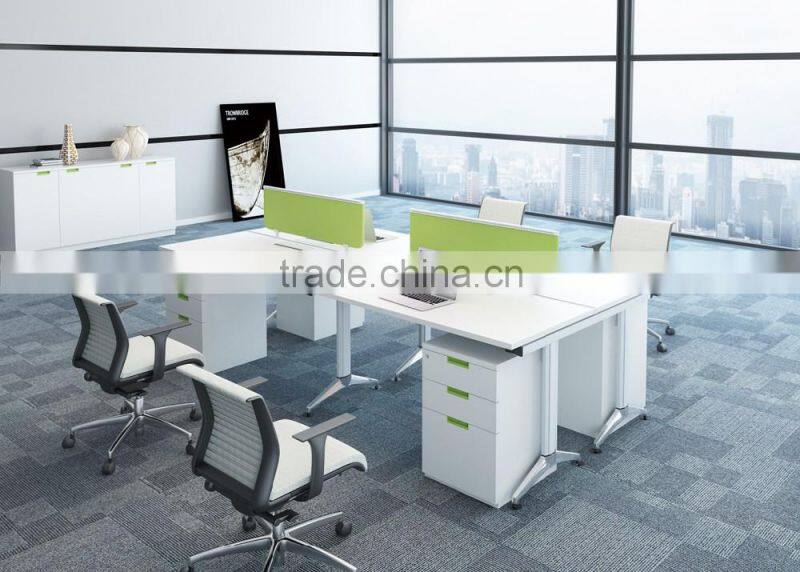 Latest stlylish office table design office partition double side computer table for 2 person