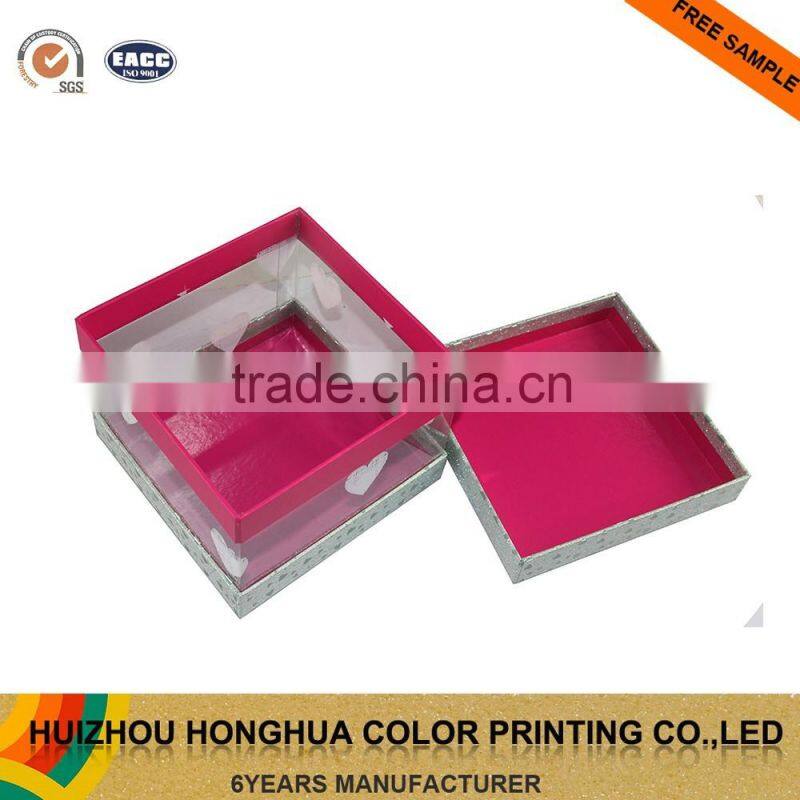 Gift Box Manufacturer Cardboard Storage Box Packaging Box with PVC Window for Valentine's Day