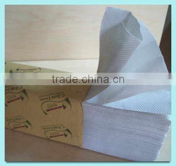 White recyle cheapest C-fold towel paper for dispenser