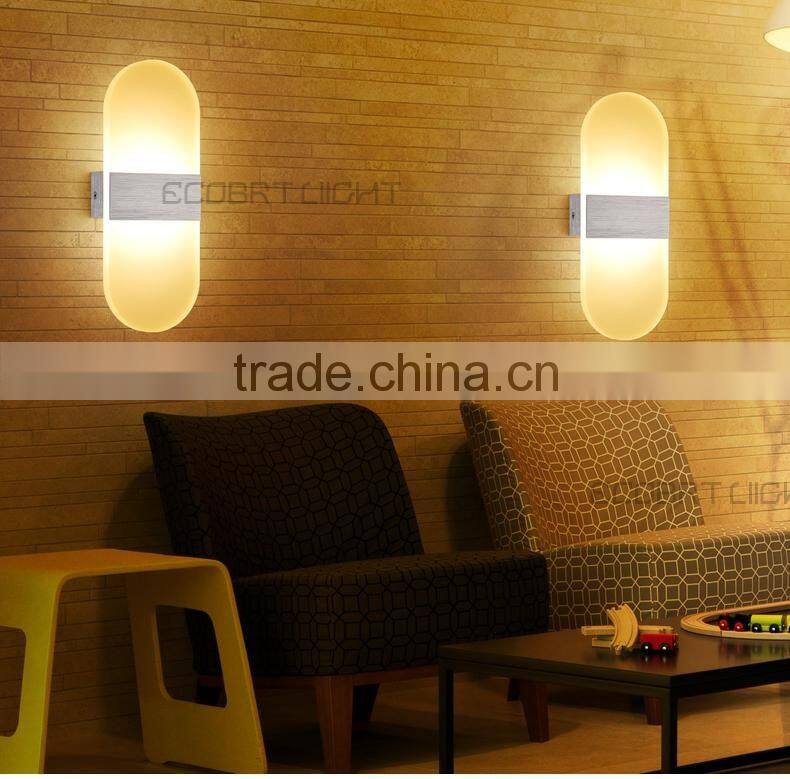 New 6W Indoor Home Decoration Industrial Acrylic Wall Lights Sconce CE RoHs