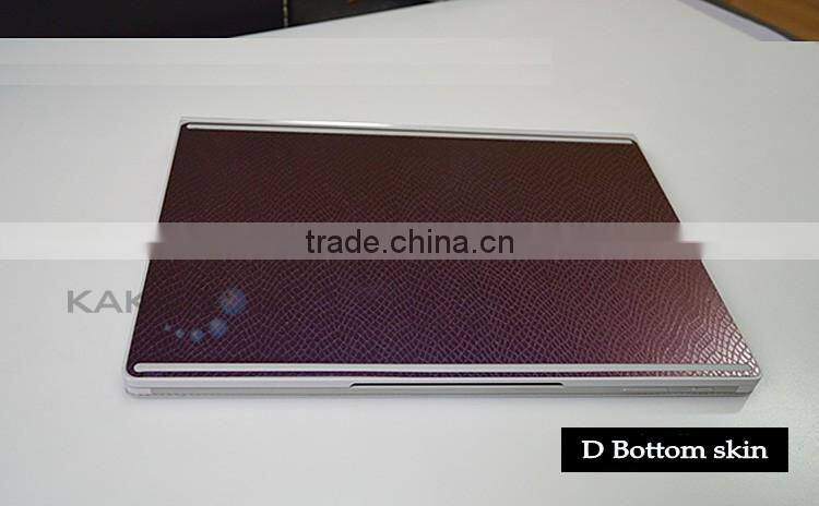 Hot sale full coverage laptop skin sticker brushed aluminium for Microsoft surface book 13.5 inch