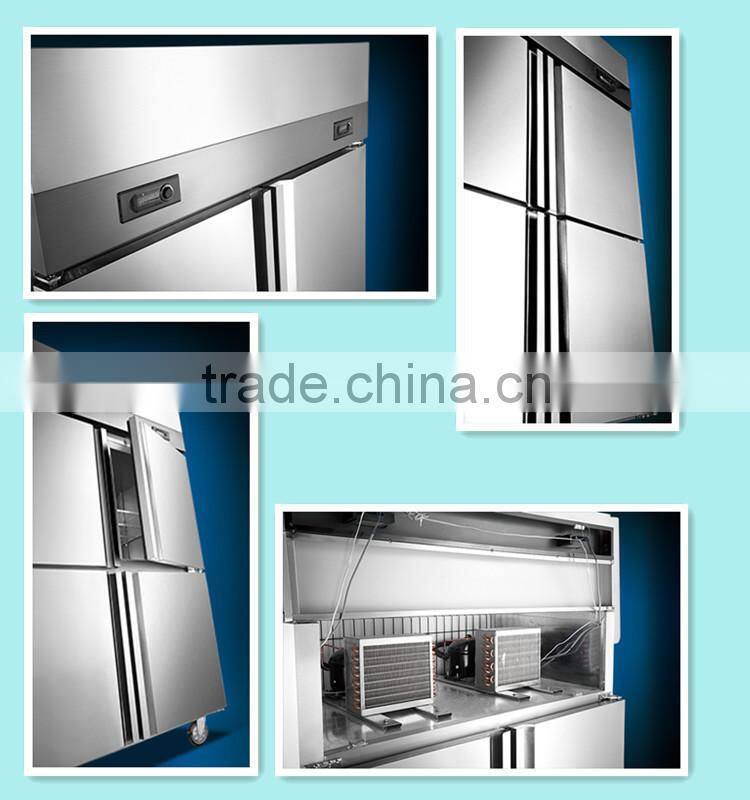 1000L New Style double doors stainless steel upright commercial lg deep freezer
