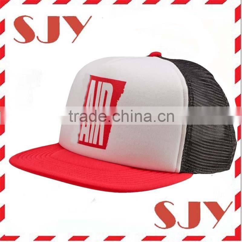 Flat brim mesh trucker cap wholesale sport baseball cap and hat