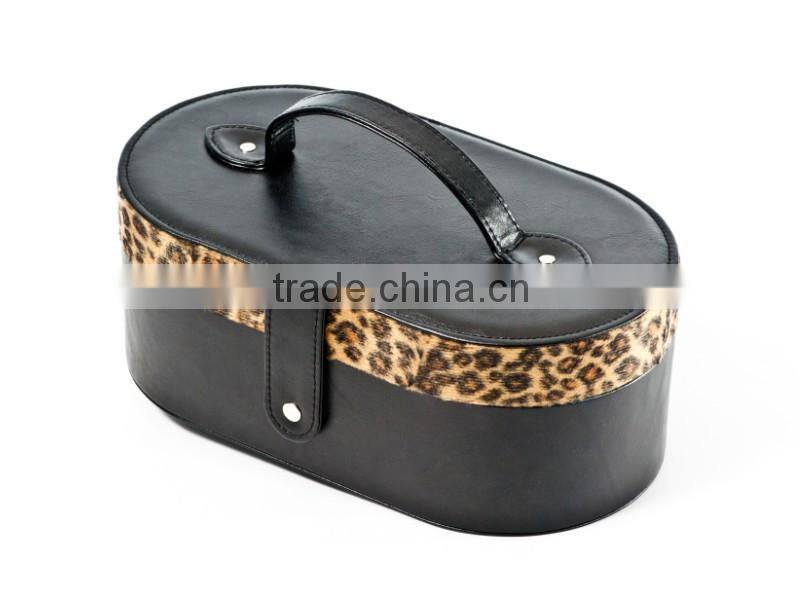 Custom mirrored Packaging Pu leather Cosmetic Box