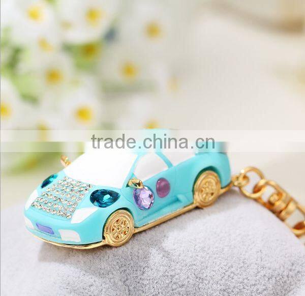 2014 Fashion Drip Rhinestone Mini car Keychain ZTKC-190