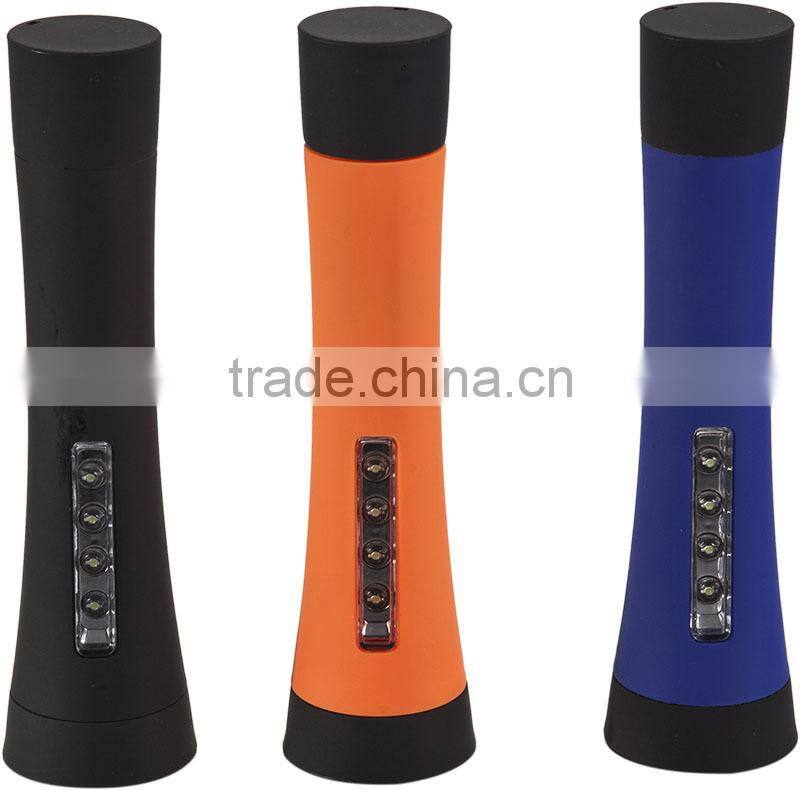 Colorful working lamp 3* AAA battery operated emergency torch light