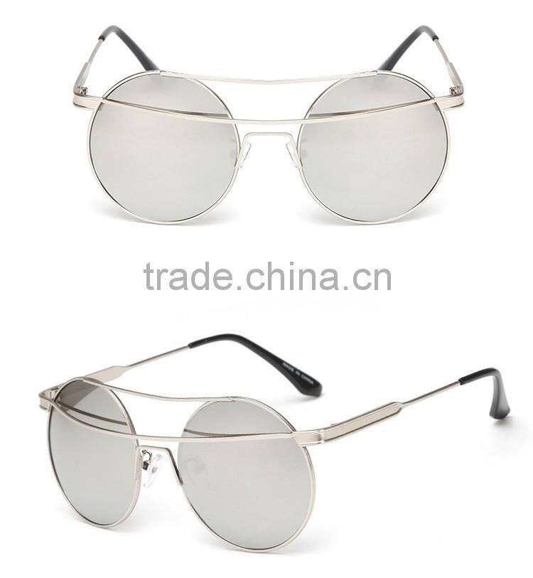 good price and high quality alloy frame round fashion sunglasses for woman