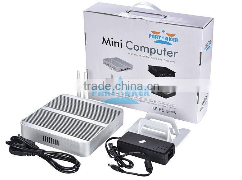 4K Fanless Mini ITX Case Intel Core i5 4200U 1.6Ghz CPU Haswell Architecture SOC Design computer networking desktop