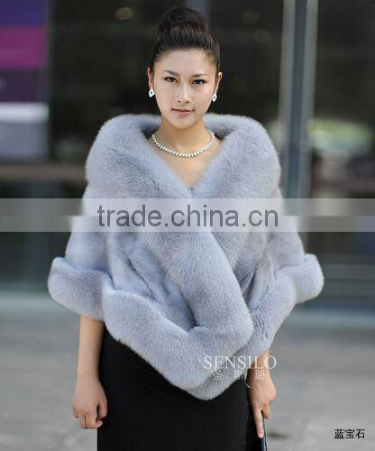 MK001 new style mink fur shawl