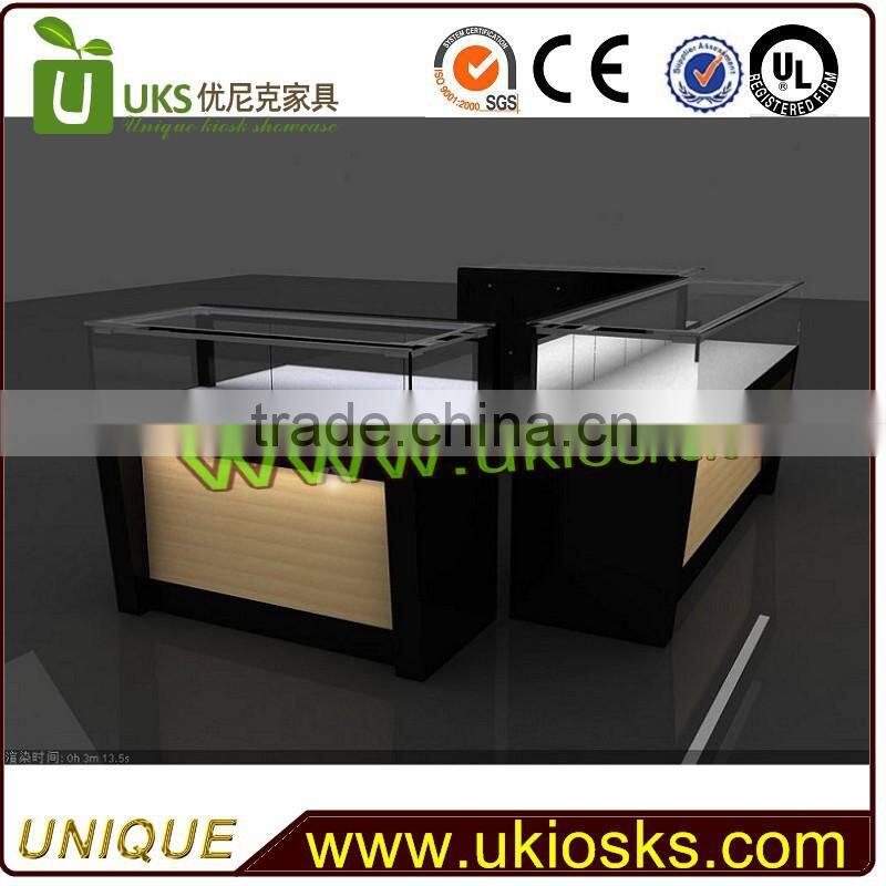 Top Canopy wood Exhibition Jewelry Cupboad Pedestal