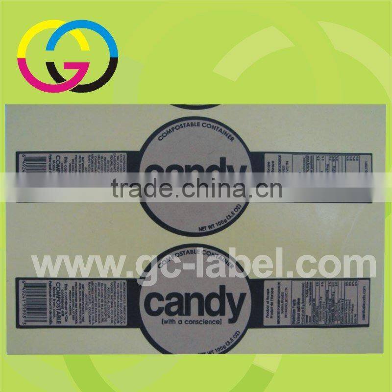 bottle packaging label