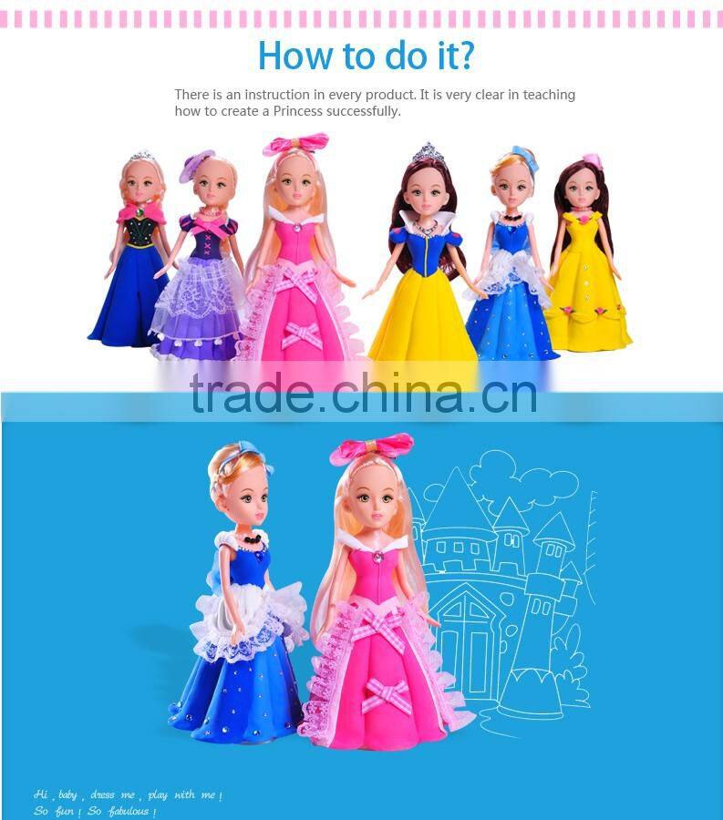 China Manufacture Clay Princess DIY Handmade Doll Barbie For Girls