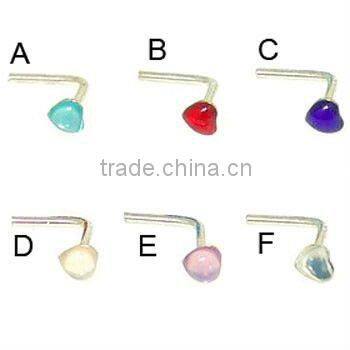 316L steel crystal nose ring body piercing jewelry nose ring