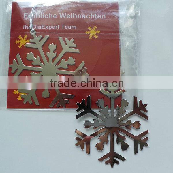 Bright Silver Snow Flower Metal Bookmark,Snow Flake Bookmarker ,Metal Book Clip