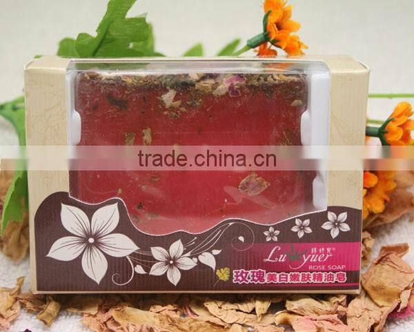 rose natural essential oil soap, rose soap bar, whitening natural soap