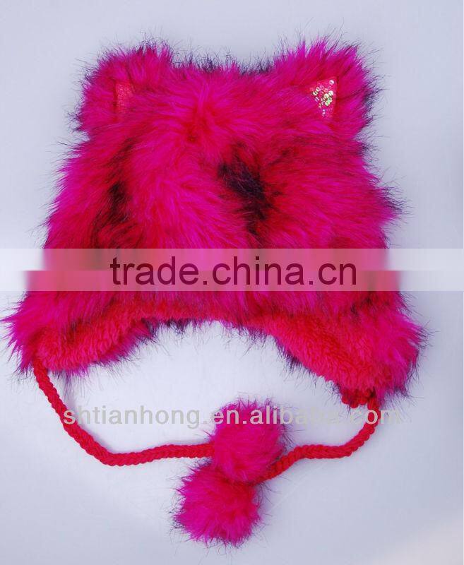 funny winter fuax fur hat