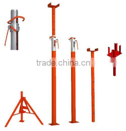 Adjustable metal post shore prop